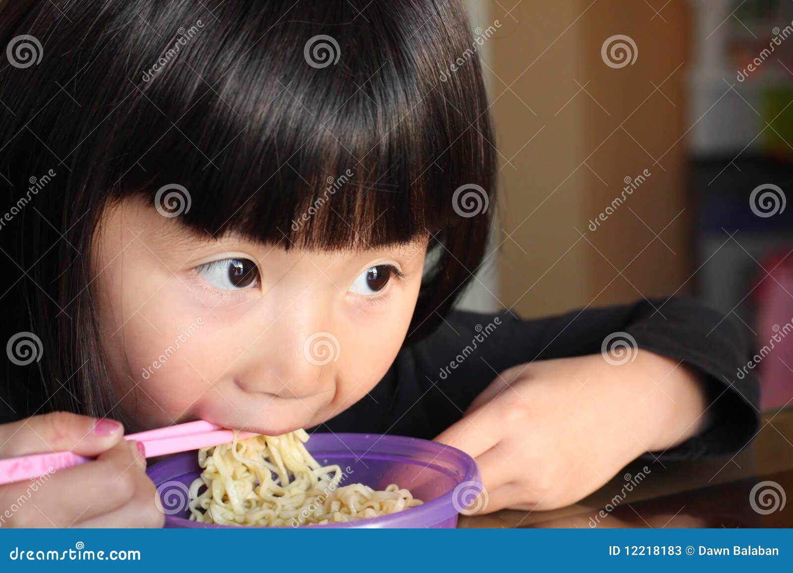 Asian Eating Noodles 3