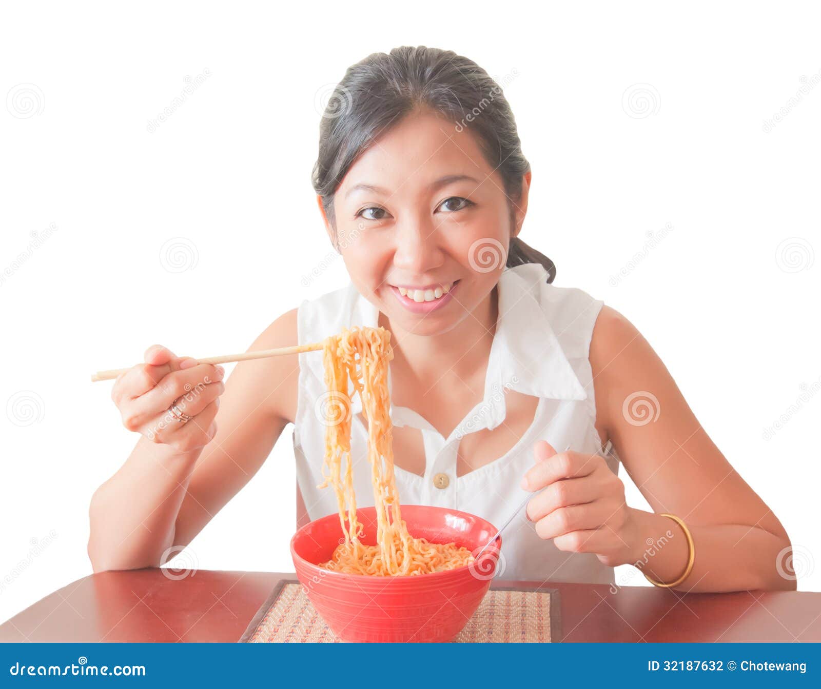 Asian Woman Eating 40