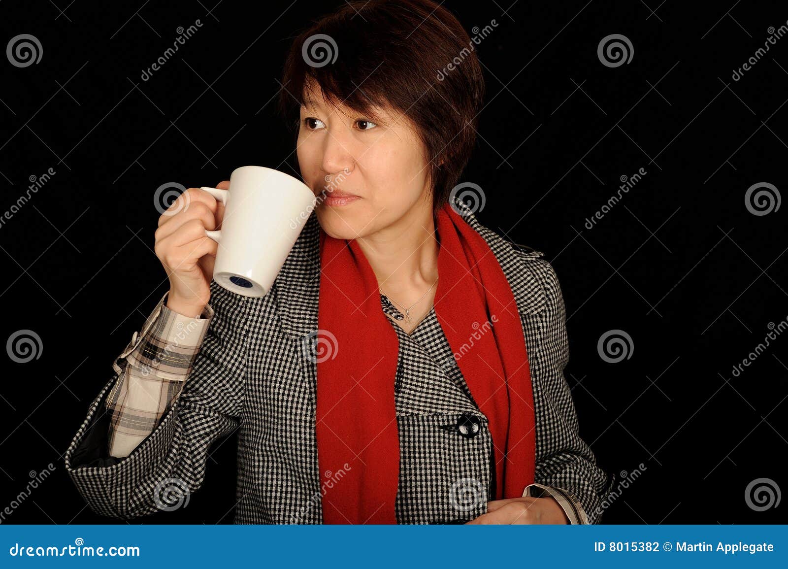 Middle Aged Asian Woman Holding 85