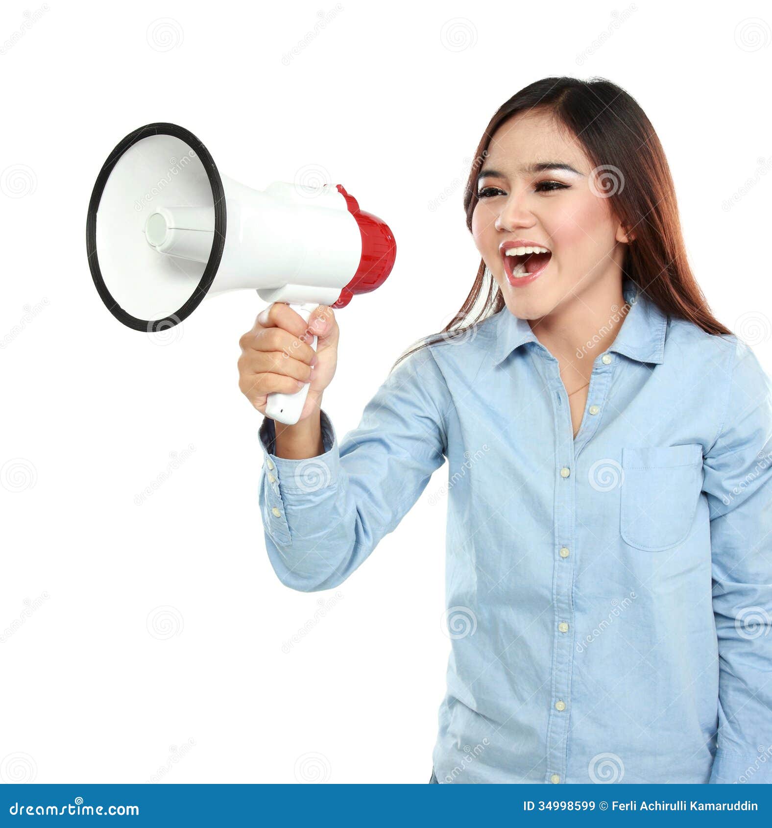 An Asian Woman Shouting 117