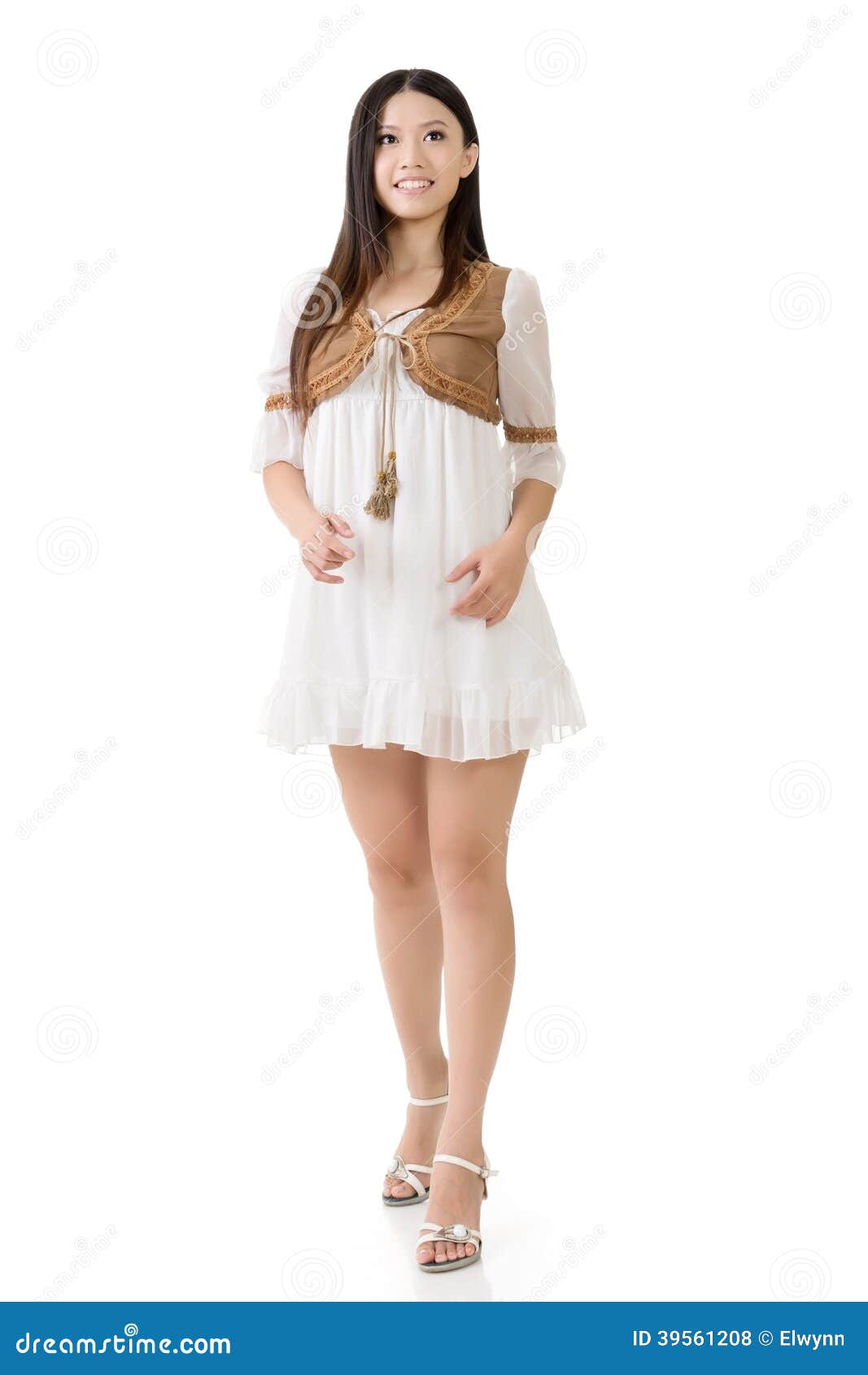 White Asian Dress 110