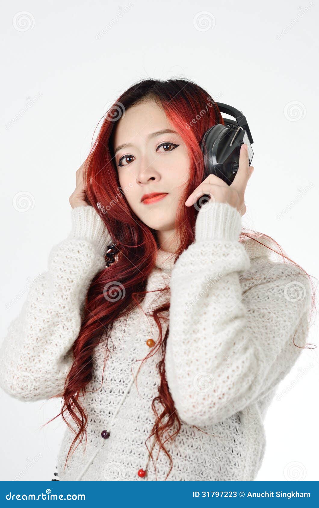 Asian girl red hair Asian girl red hair