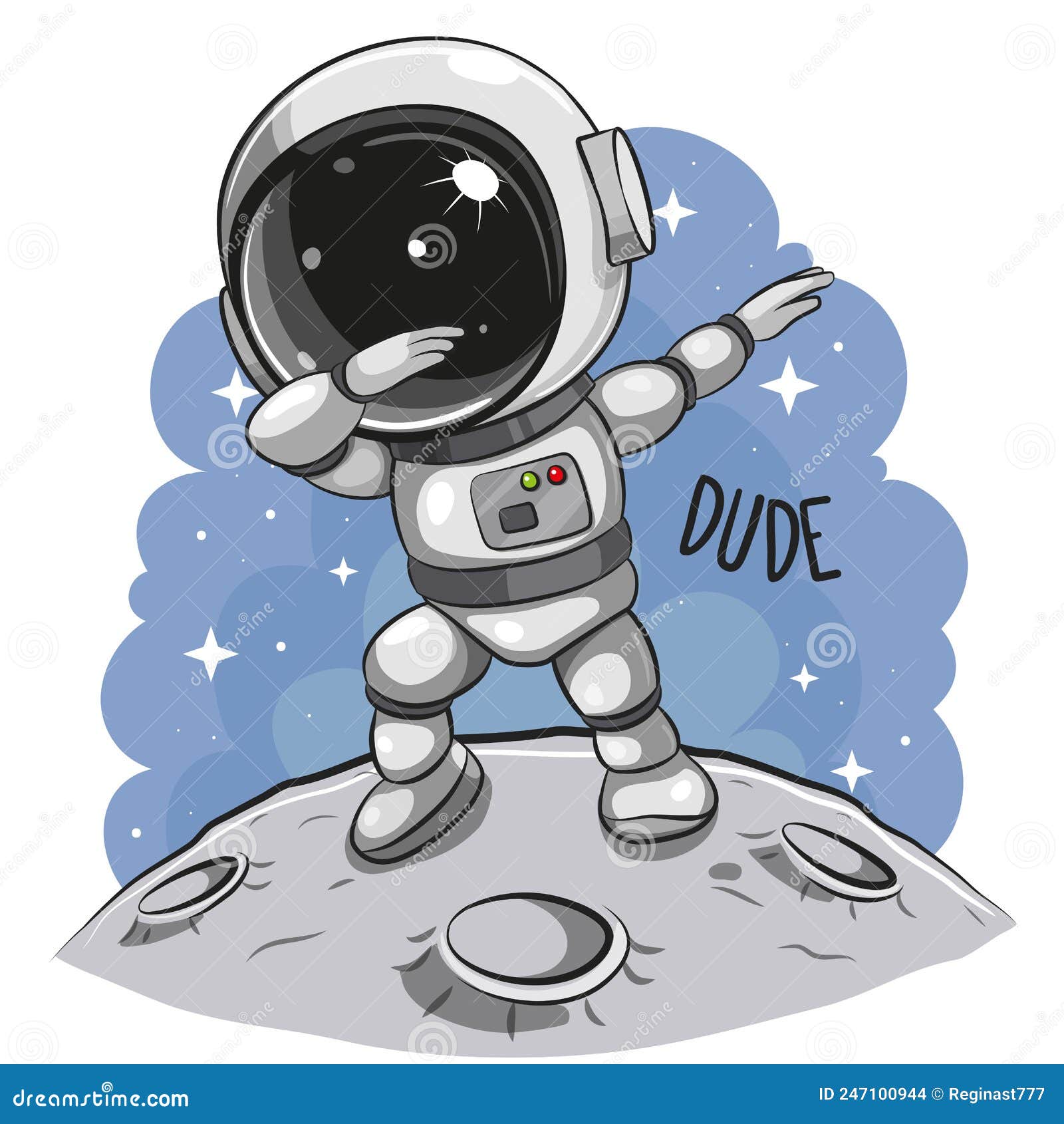 Astronauta Bailarina En La Luna Ilustración del Vector Ilustración de