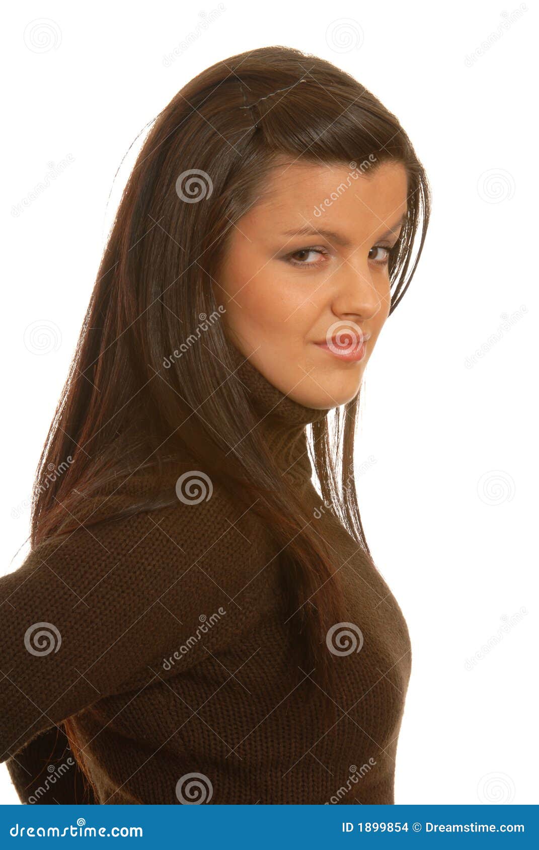 Attractive Brunette Angry Face Stock Images Image 1899854