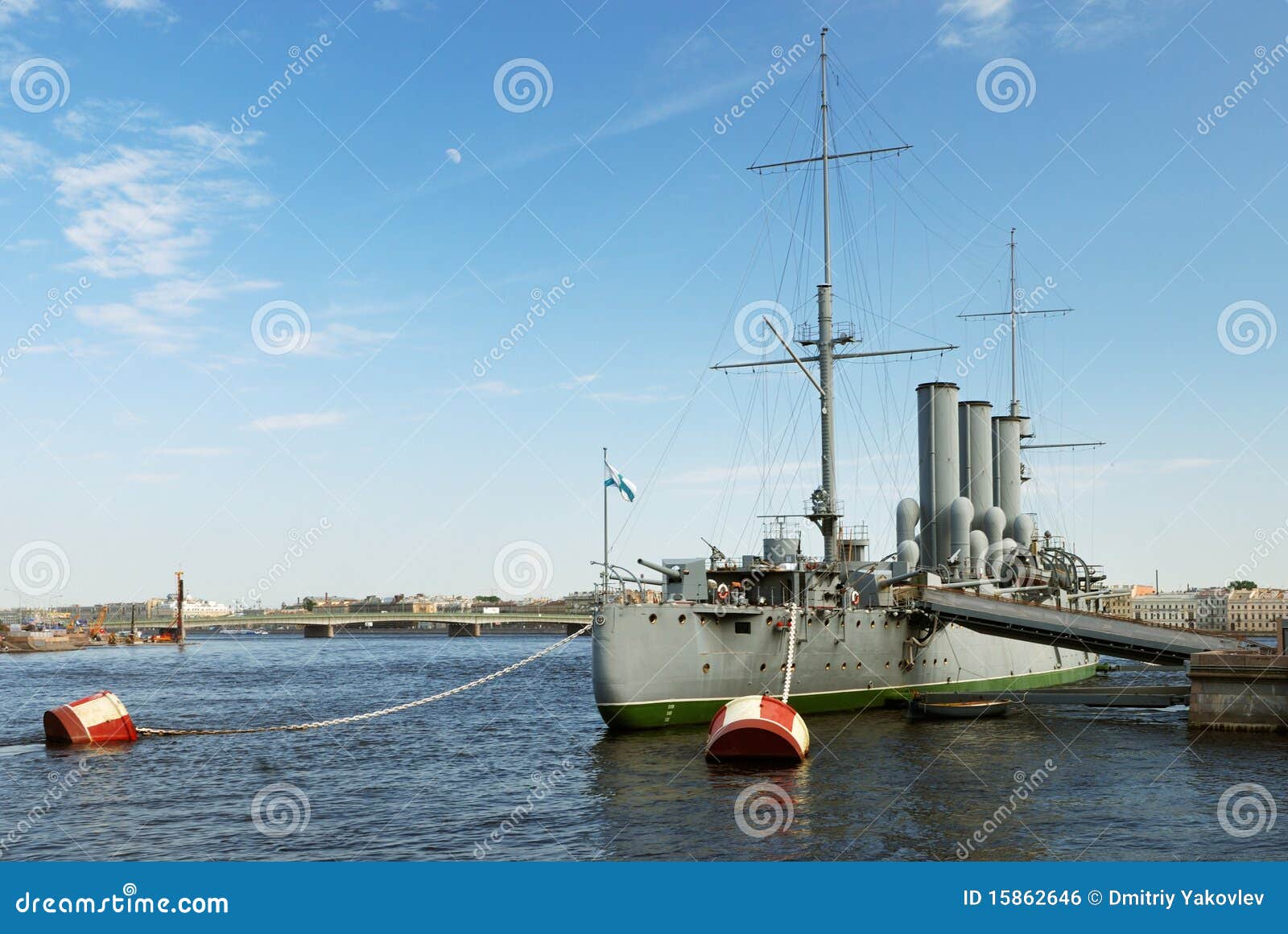Aurora Cruiser In Saint-Petersburg Royalty Free Stock Image - Image 