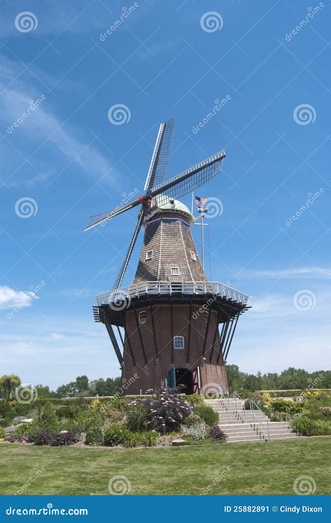 Dutch windmill moved from the Netherlands to Holland, Michigan. Oldest 