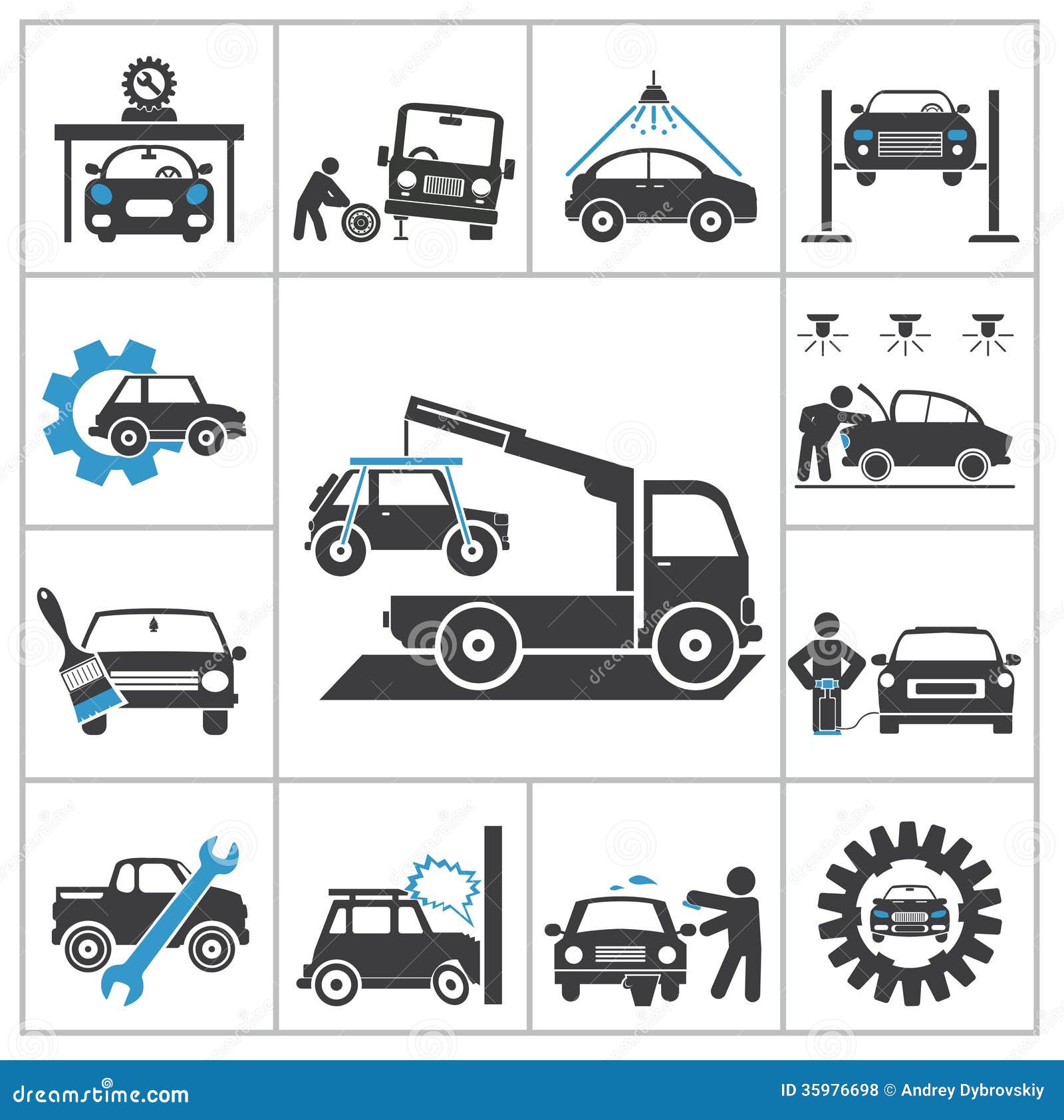 Auto Repair Icons Royalty Free Stock Photos - Image: 35976698