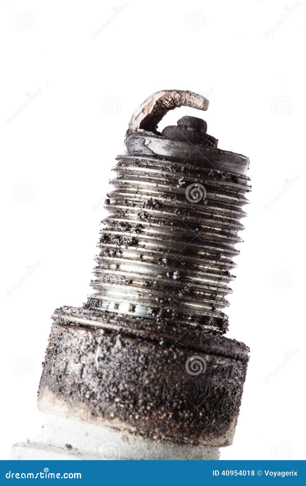 Auto Service. Old Spark Plug As Spare Part Of Car. Stock ...
