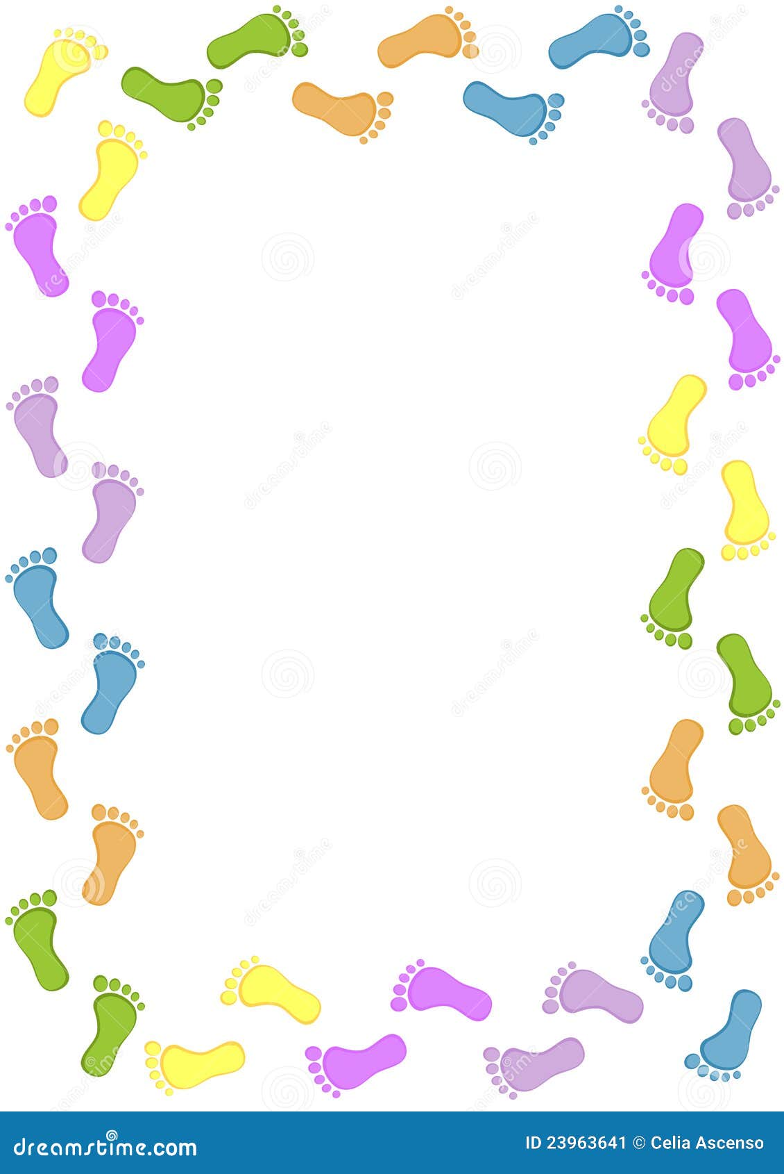 clipart baby feet border - photo #14