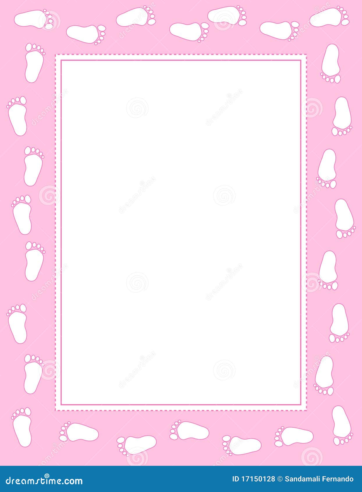 free baby girl borders
