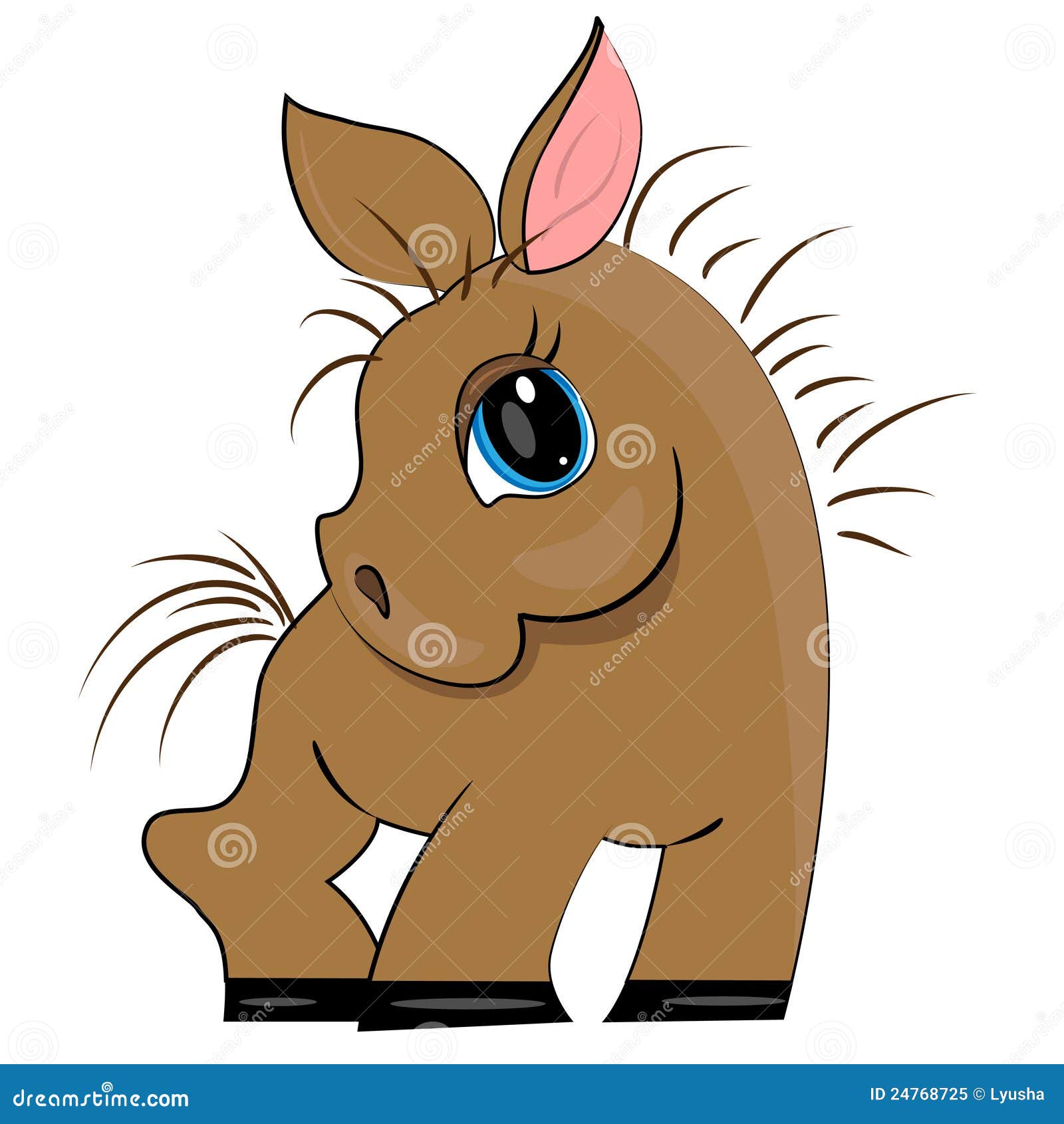 Baby Horse Cartoon Illustration Royalty Free Stock Photo - Image: 24768725