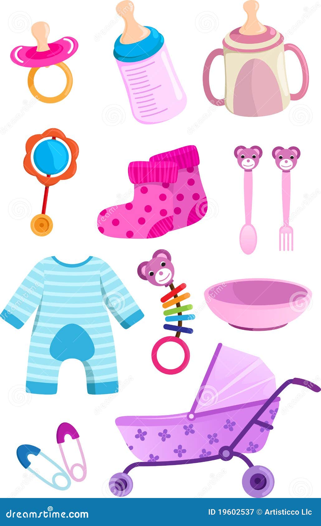 Baby Items Royalty Free Stock Photography - Image: 19602537