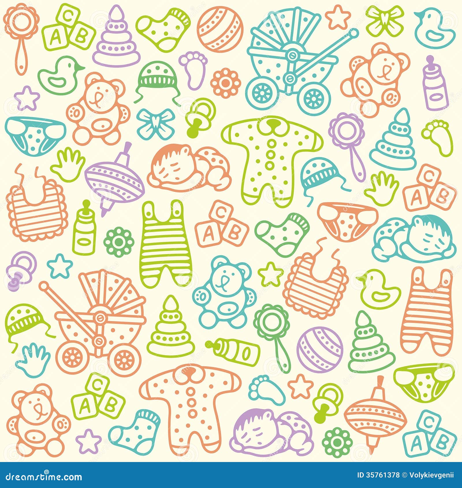 Baby Pattern Royalty Free Stock Photos - Image: 35761378