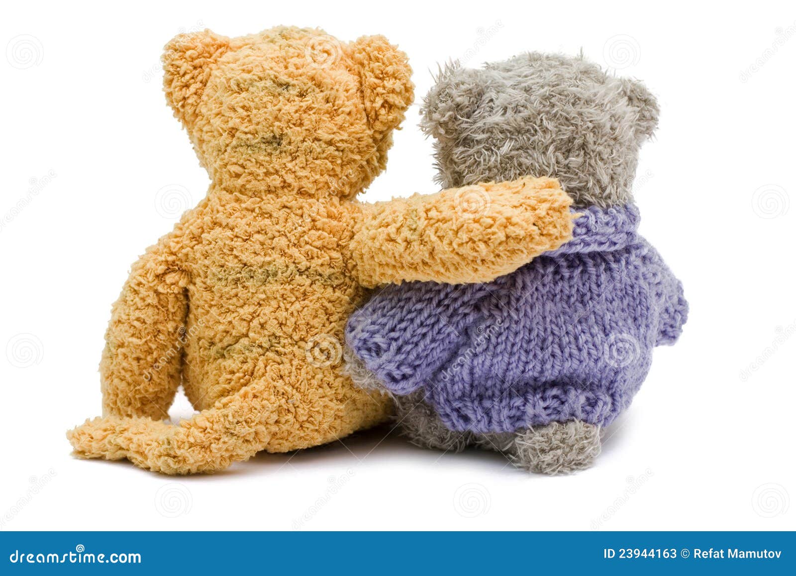 Back View Of Two Teddy Bears Stock Photos - Image: 23944163