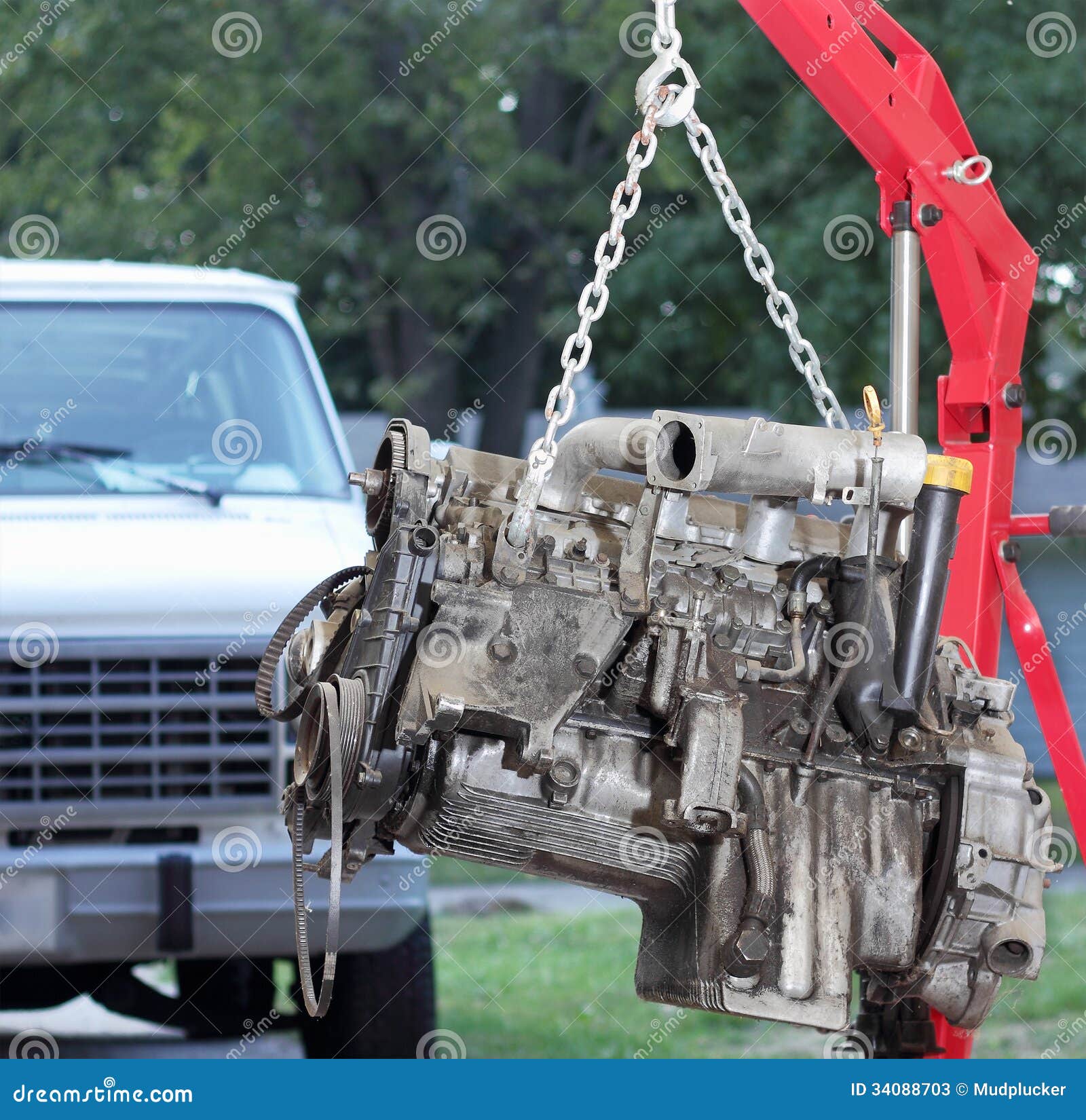 Backyard Home Mechanic Stock Photos