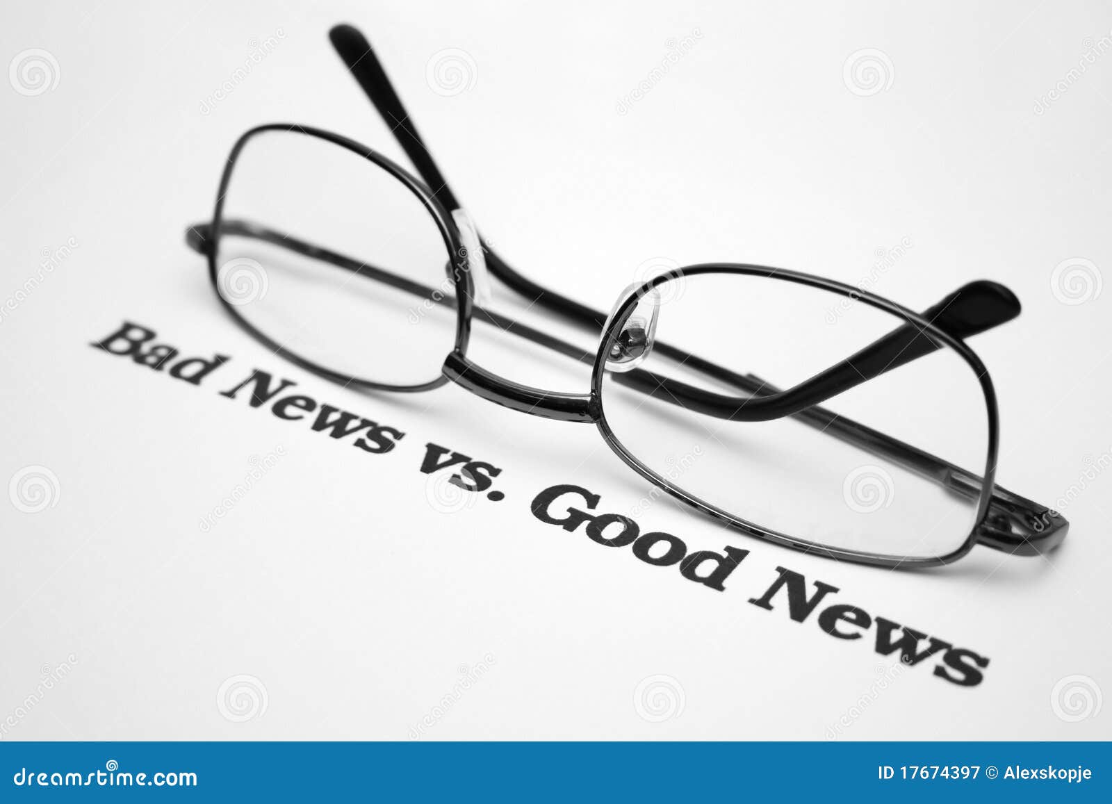 Bad News Vsgood News Royalty Free Stock Photography Image 17674397