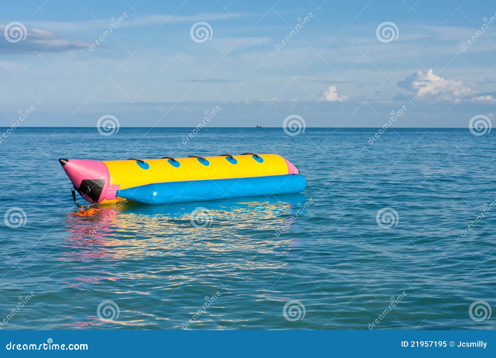 Banana Boat In The Sea Royalty Free Stock Photo - Image: 21957195