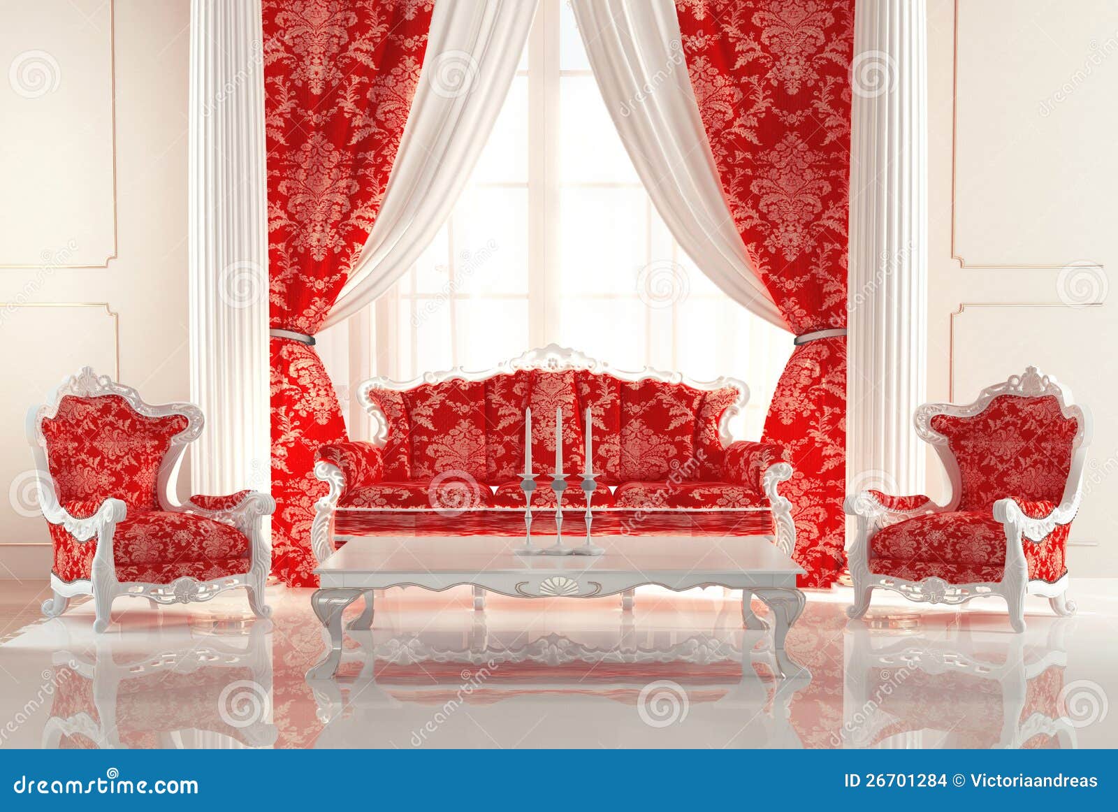 Baroque Sofa And Armchairs In Old Royal Interior Stock Images ...