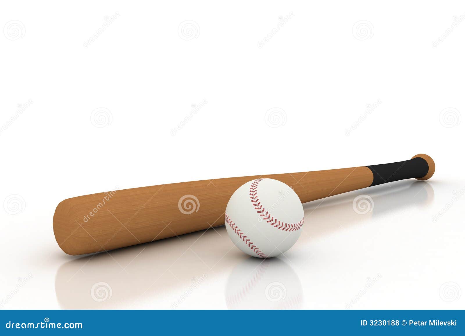 Baseball Bat And Ball On White Royalty Free Stock Photos ...