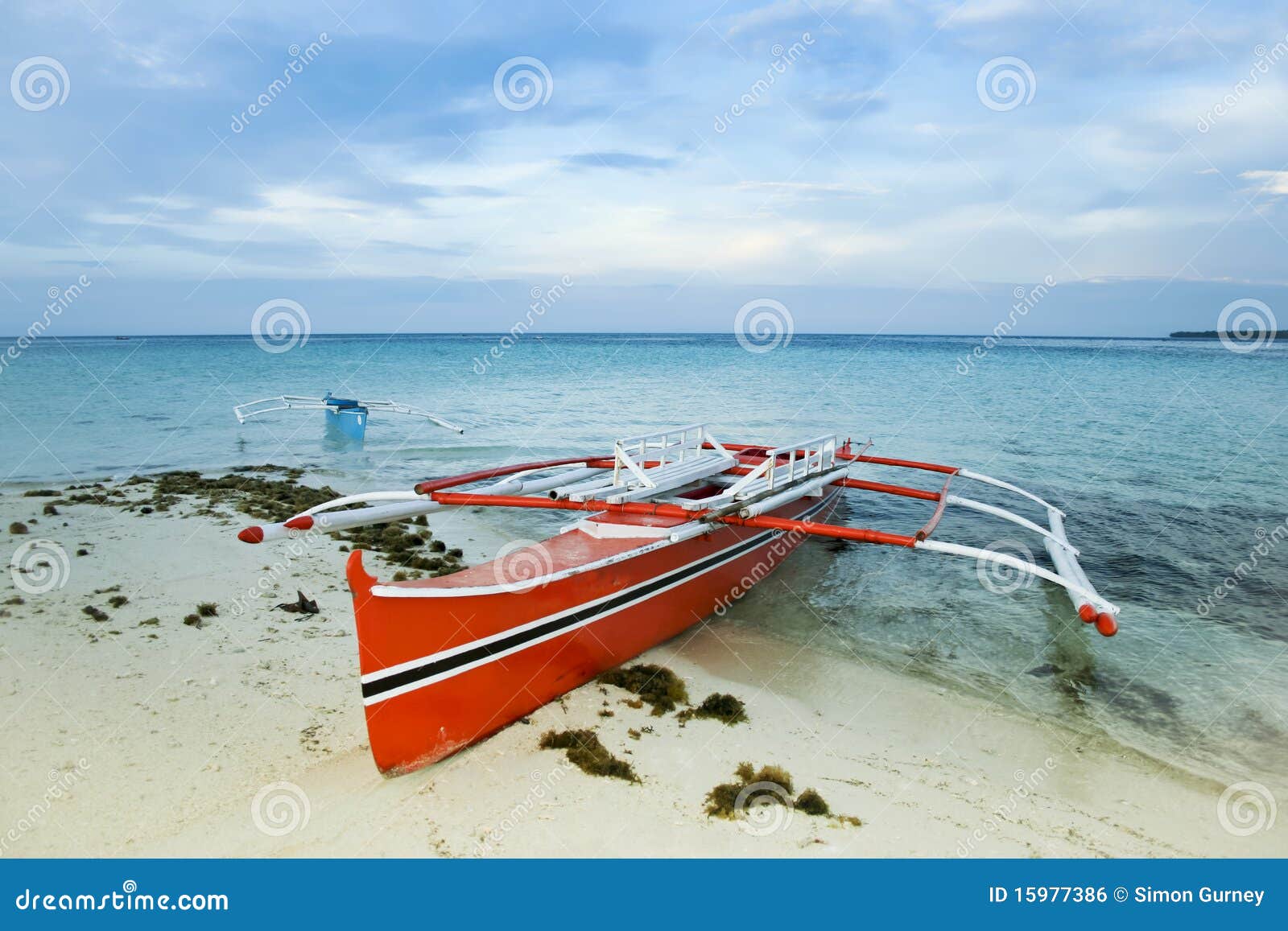 Beach Banka Outrigger Fishing Boat Philippines Royalty ...