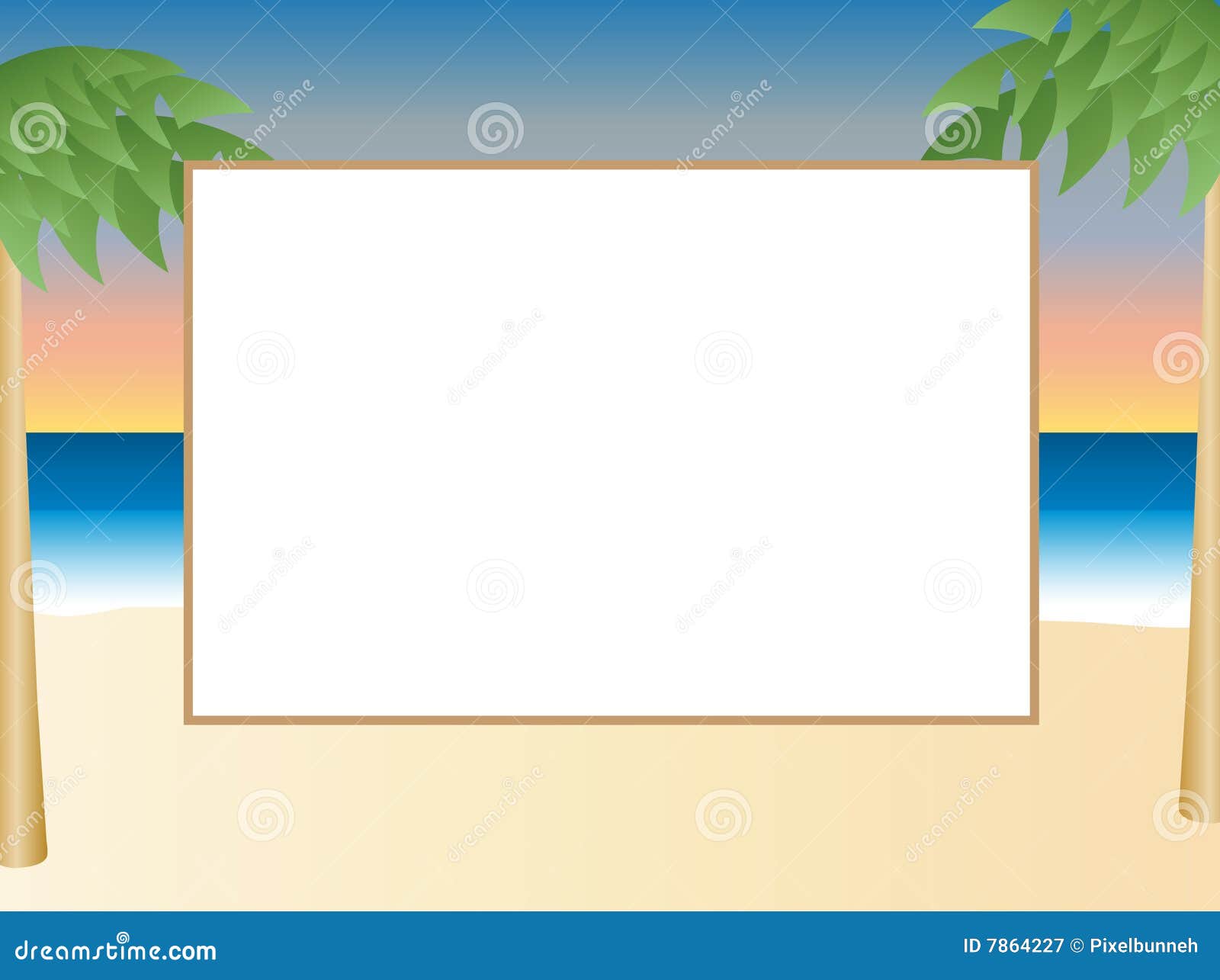 free clipart beach frame - photo #34