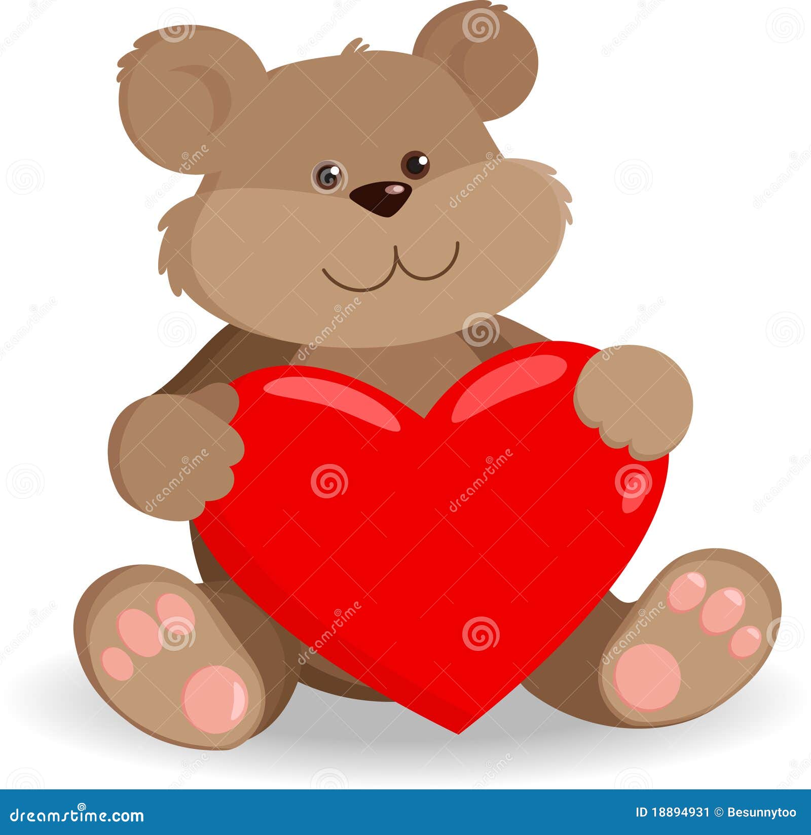 teddy bear holding heart clipart - photo #29