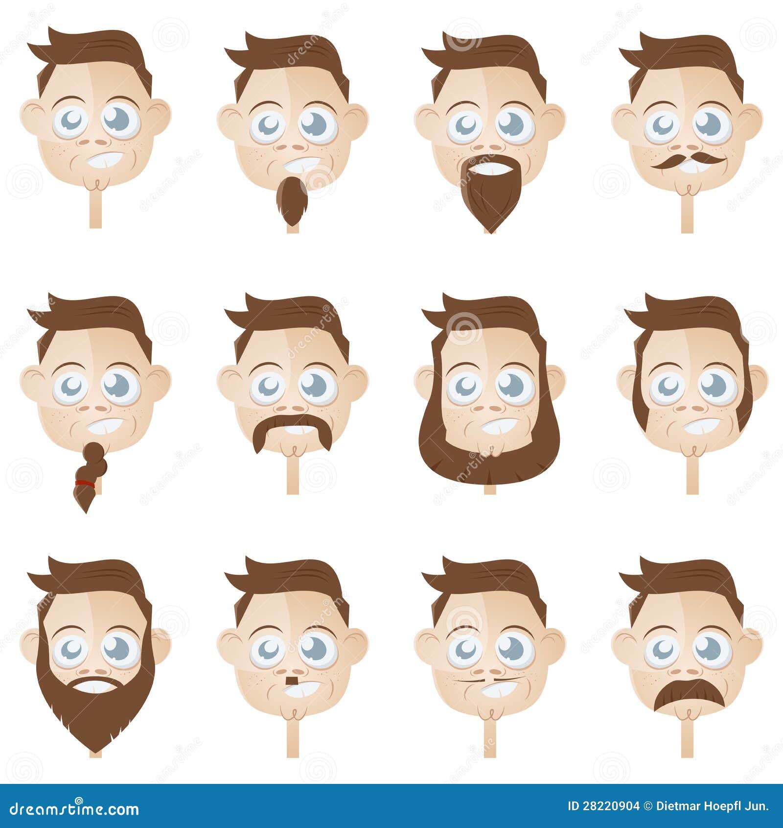 Beard Head Collection Stock Images - Image: 28220904