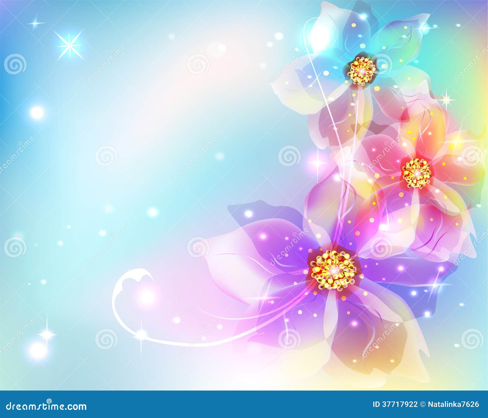 Beautiful Abstract Background With Flowers Stock Photography  Image 