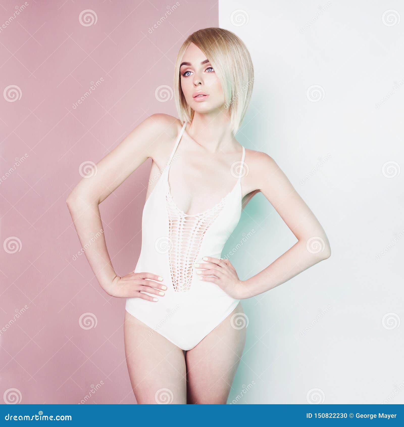 Beautiful Blonde Sensual Stylish Woman In White Bikini Stock Photo 31680 Hot Sex Picture picture pic