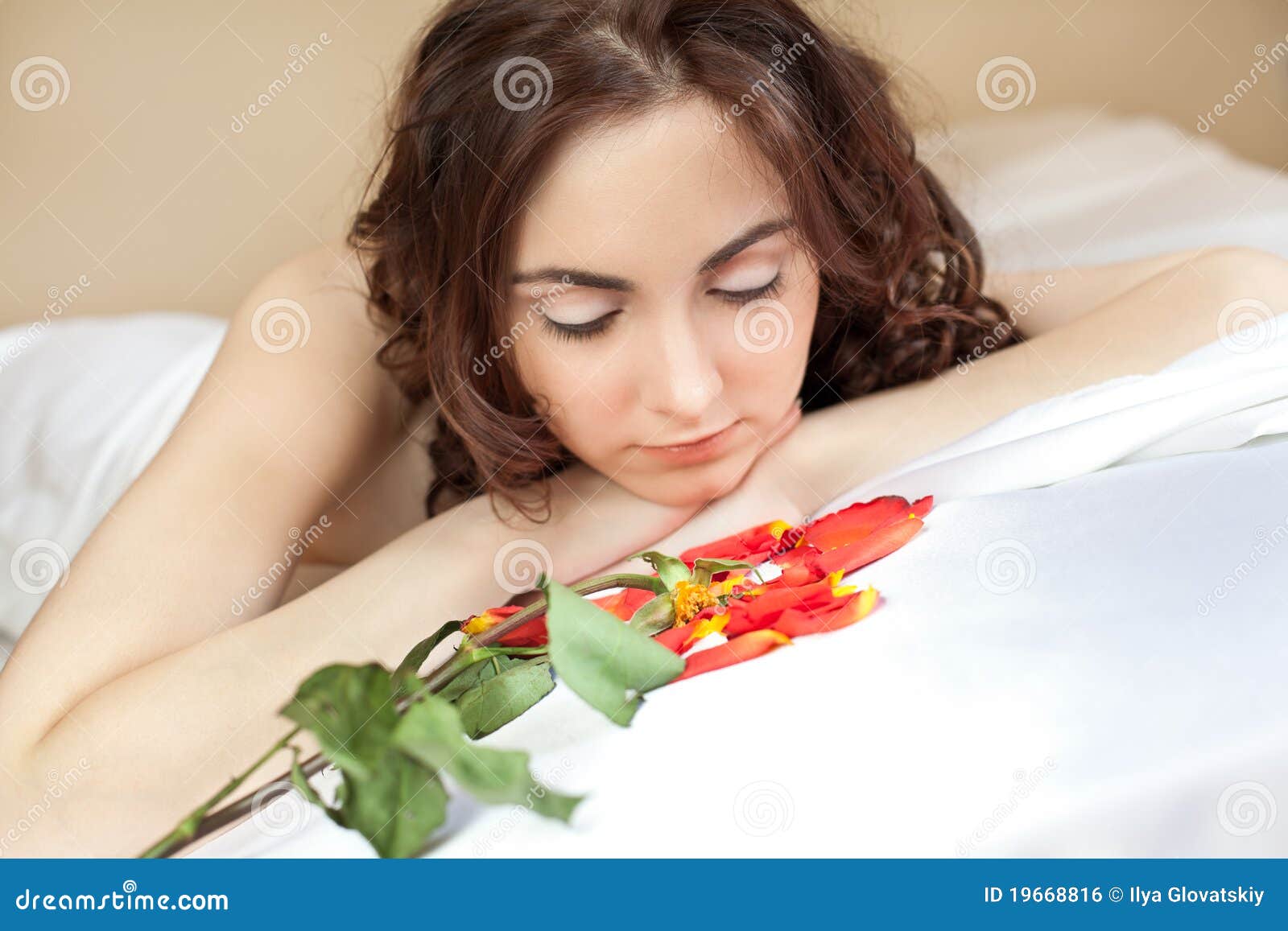 Beautiful Sexy Woman Lying In Bed Royalty Free Stock Image Image