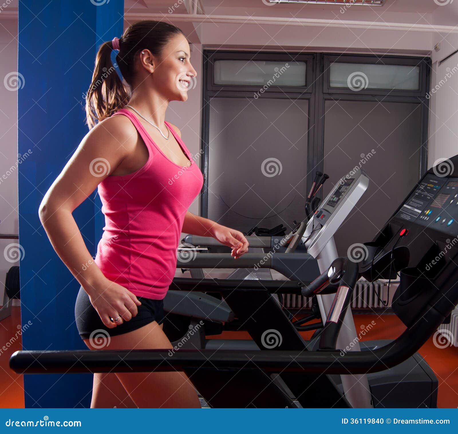 how to a to run on a treadmill beautiful smiling running on treadmill stock photo image 36119840 how to a to run on a treadmill beautiful smiling running on treadmill stock photo image 36119840
