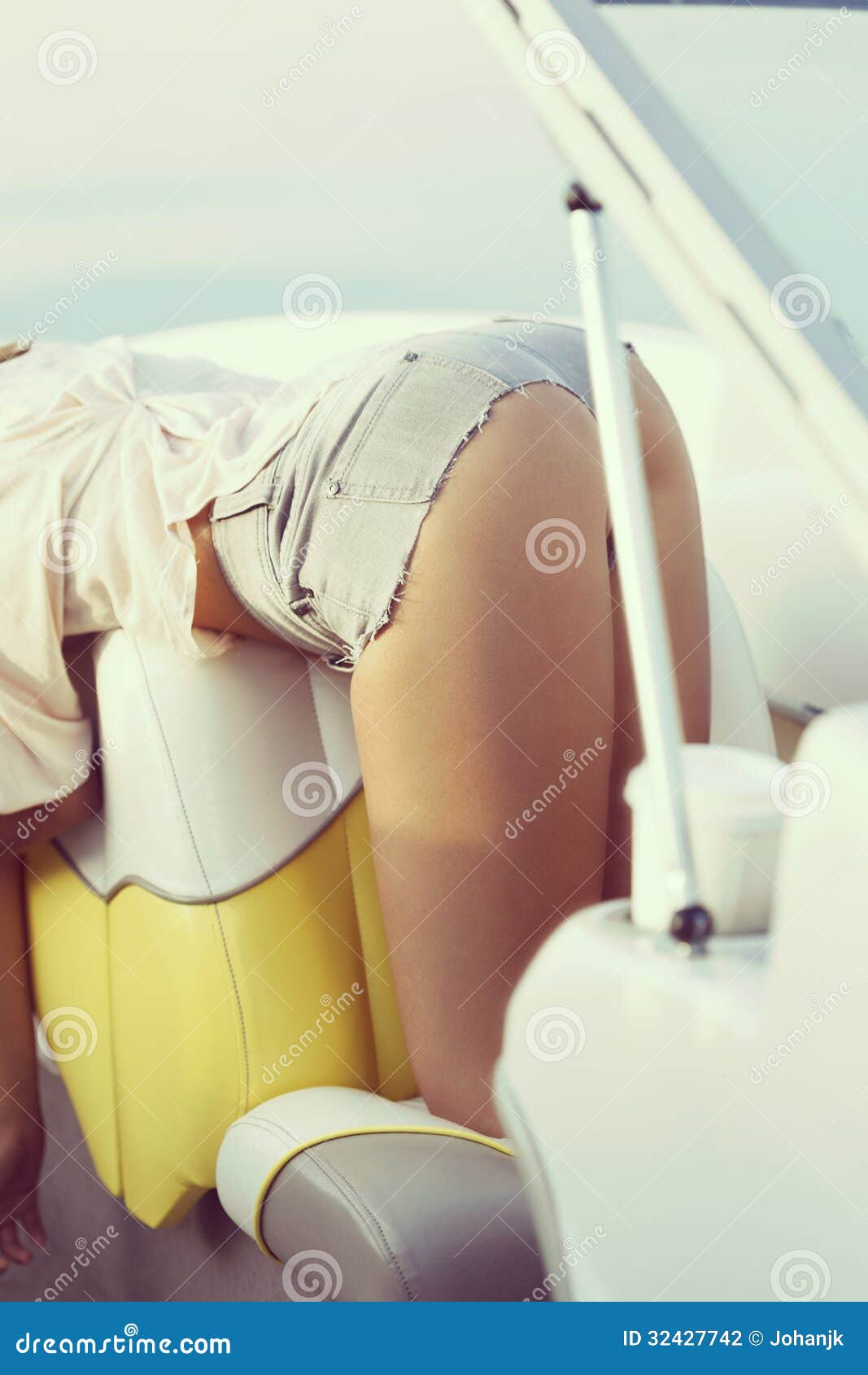 Beautiful Woman On The Boat Stock Photography - Image: 32427742