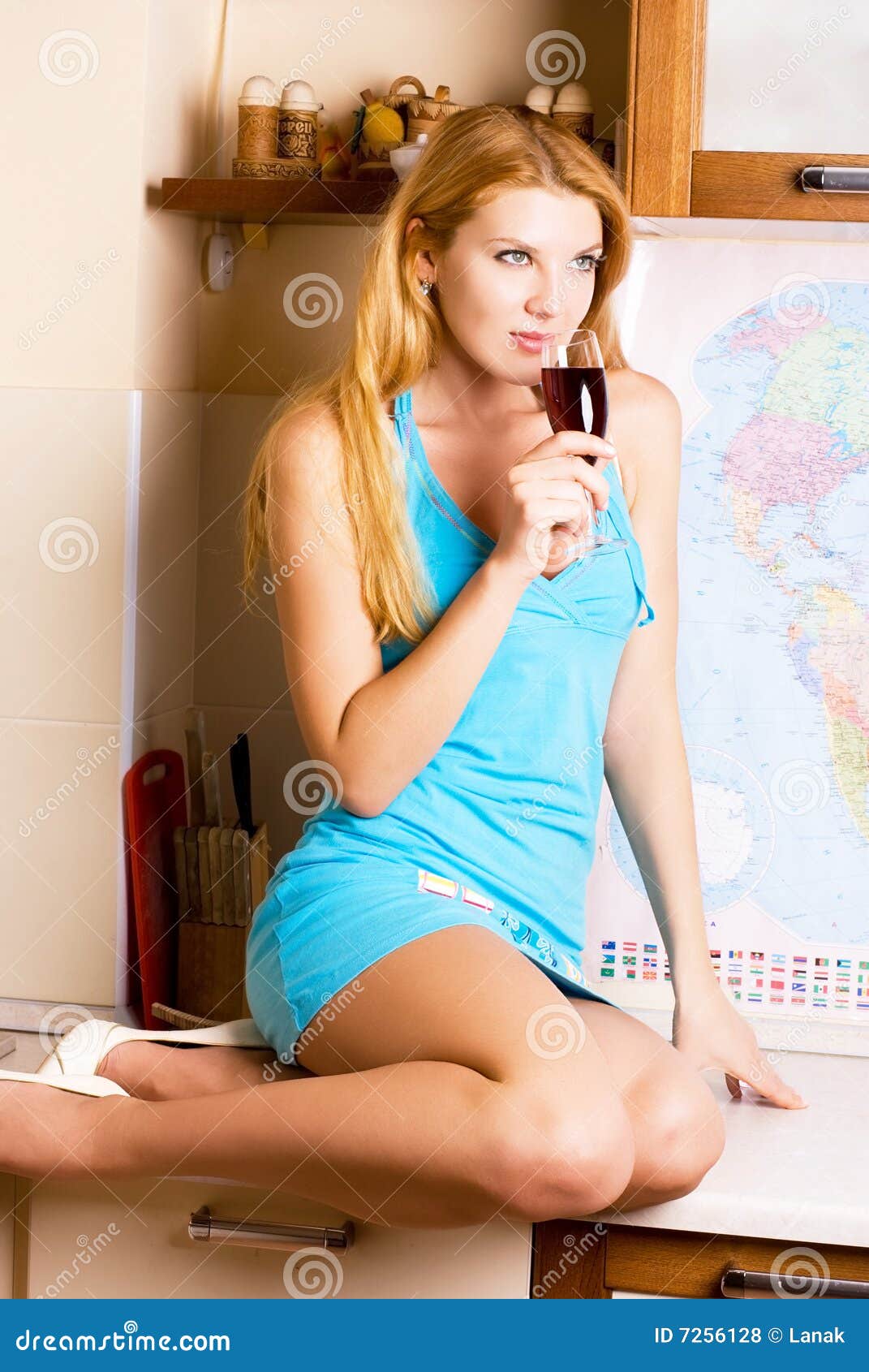 Beautiful Woman With A Glass Of Wine Royalty Free Stock