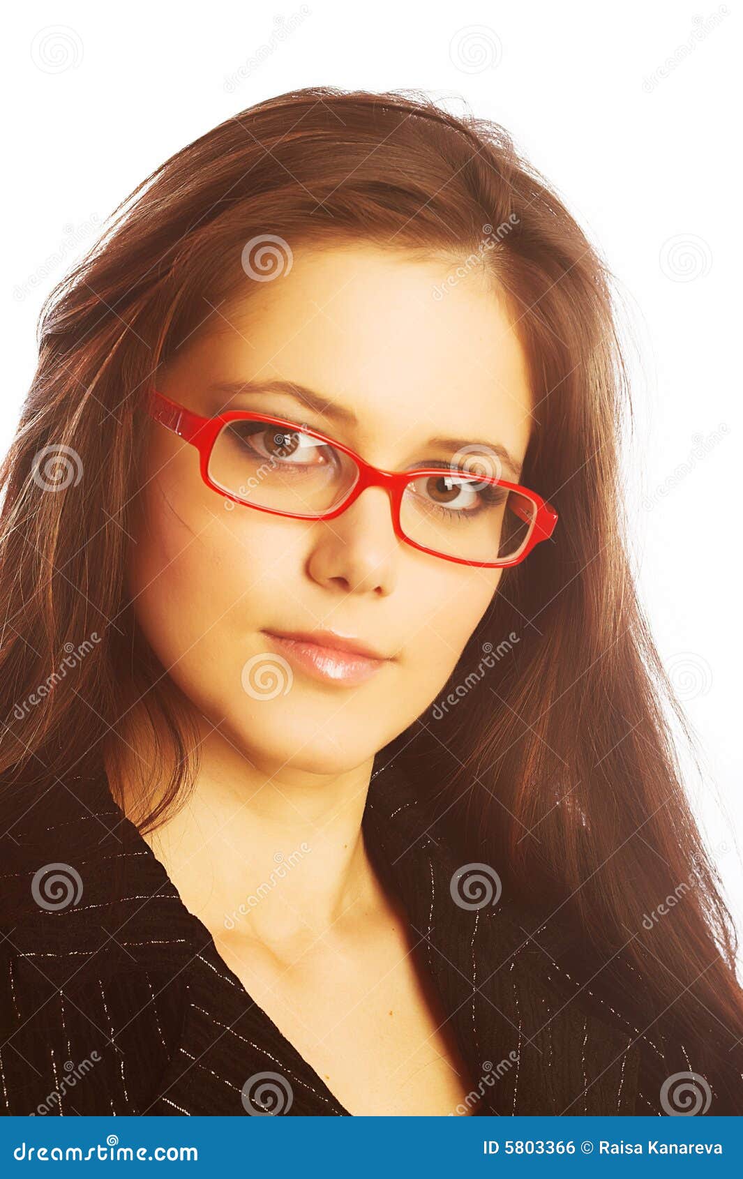 Beautiful Woman In Glasses Royalty Free Stock Image