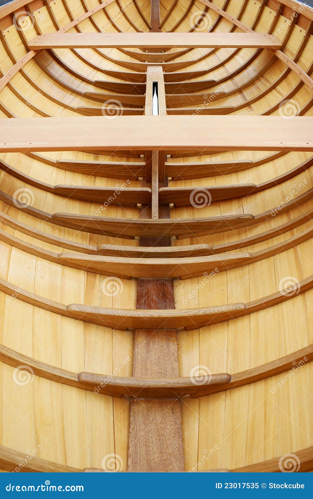 Beautiful Wooden Boat Under Construction Royalty Free Stock Photo 