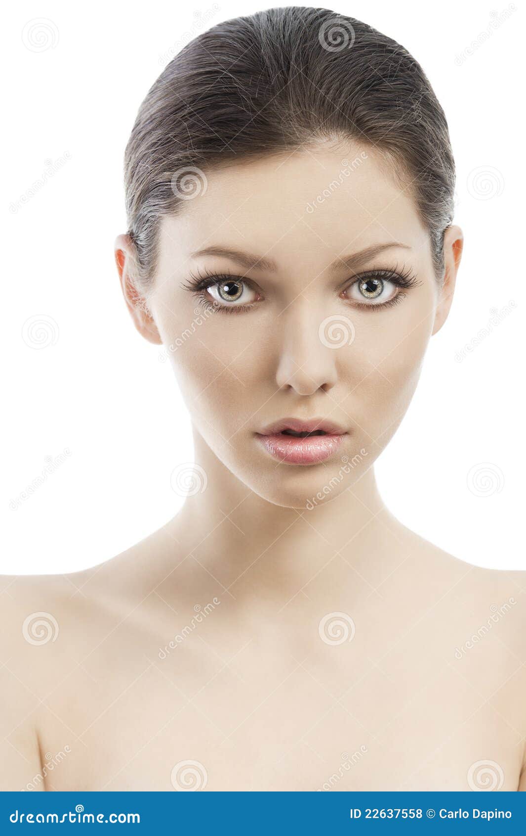 Beauty Style Face Shot, She Is In Front Royalty Free Stock Photos
