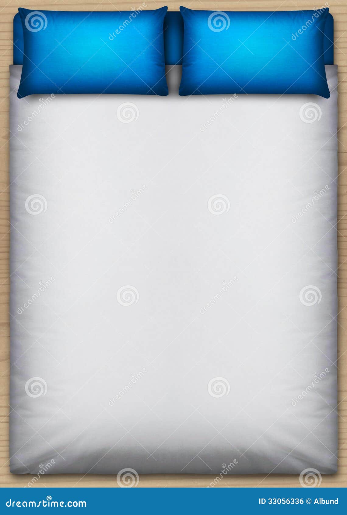 Bed And Bedding Direct Top Royalty Free Stock Image - Image: 33056336