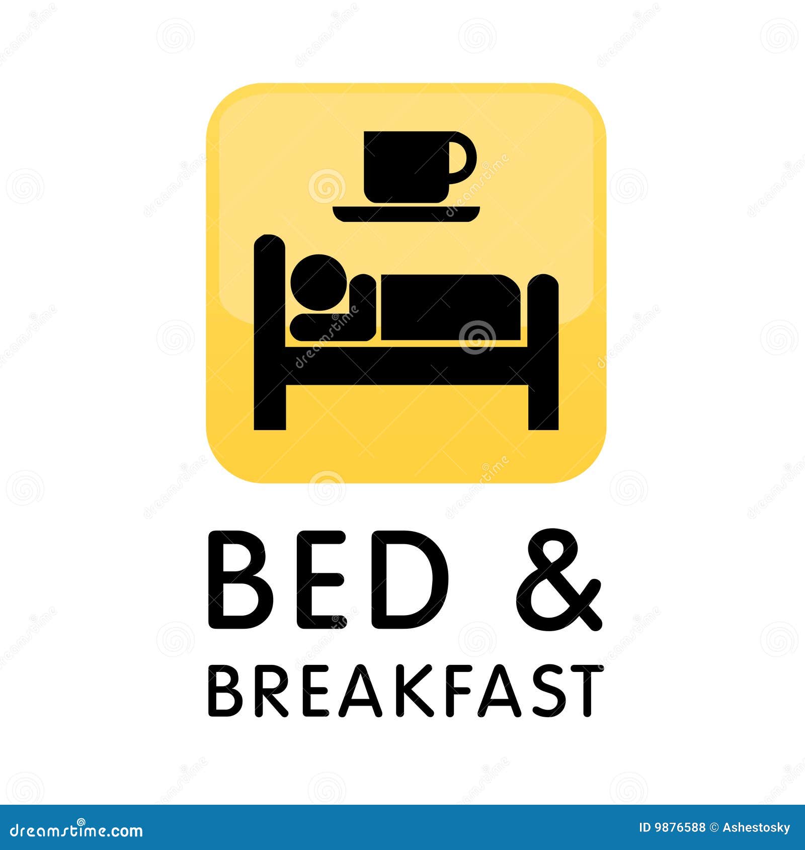 Bed And Breakfast Icon Logo Royalty Free Stock Photos - Image: 9876588