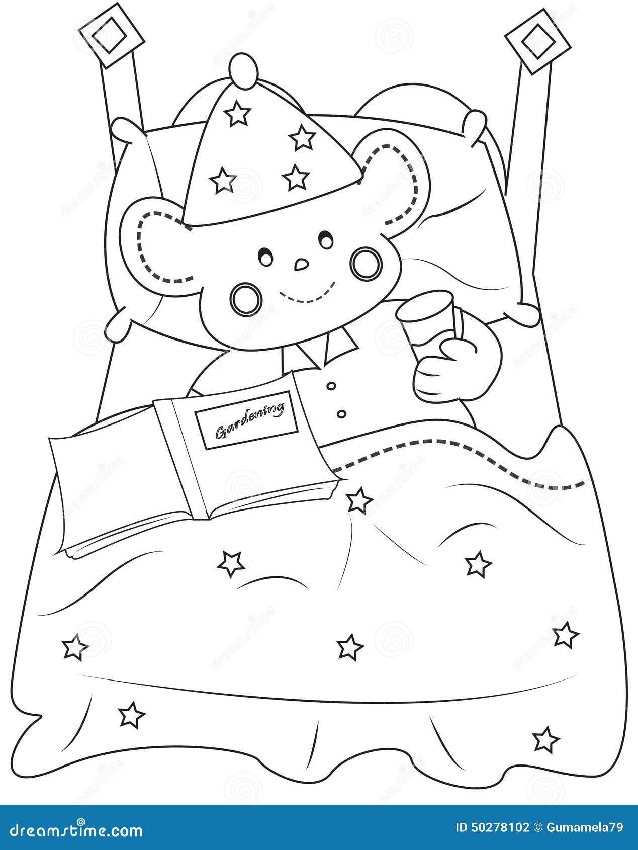 bed time coloring pages - photo #21