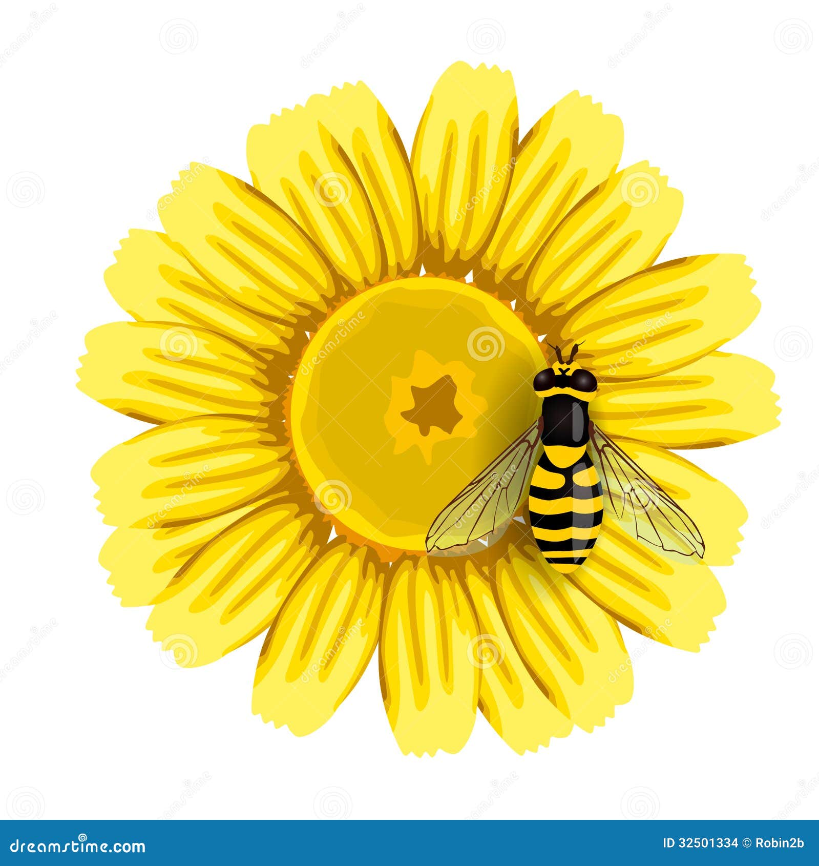 clipart bee on flower - photo #42