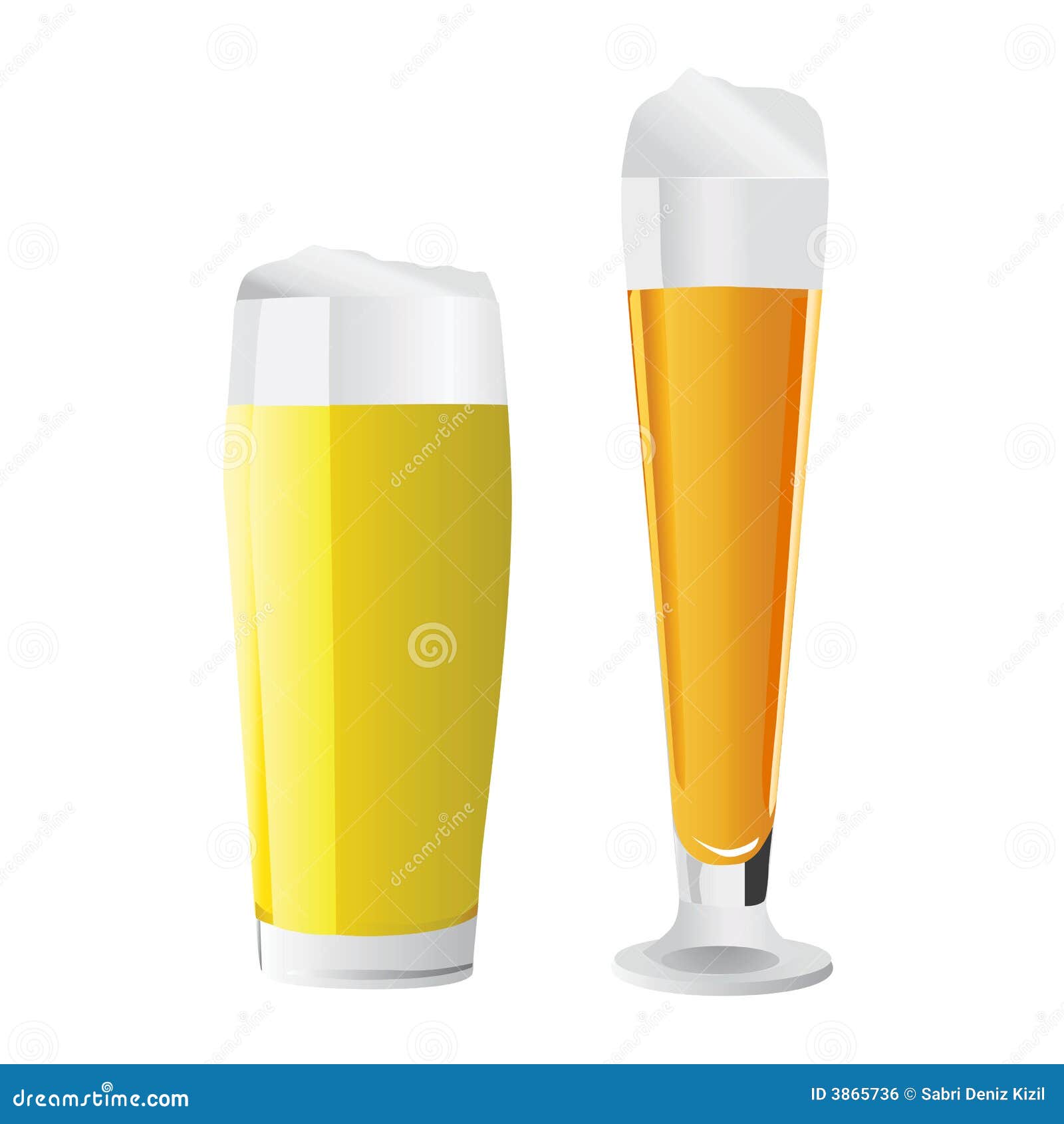 Beer Glass Vector Royalty Free Stock Image - Image: 3865736