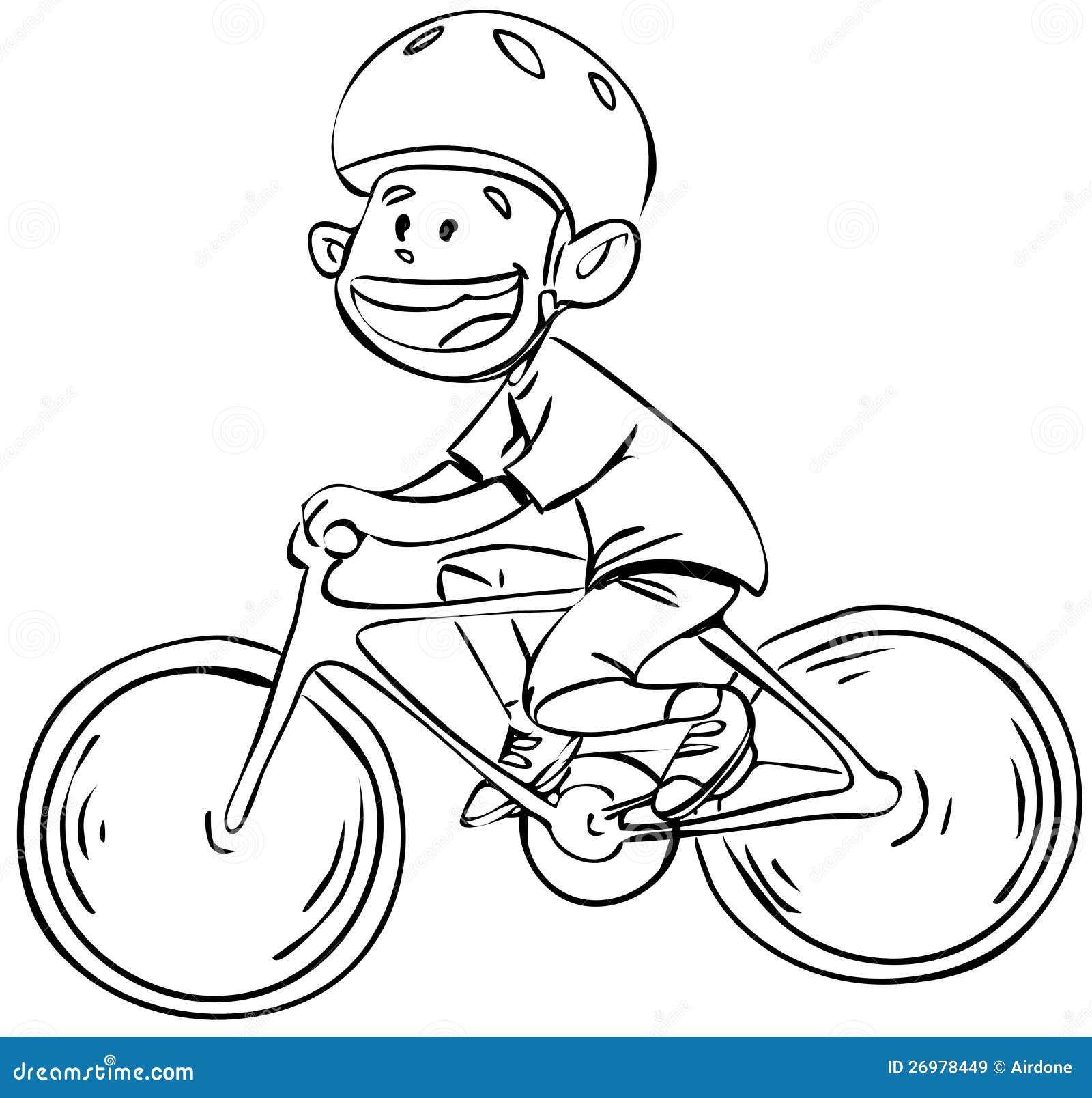 Child Riding A Bike Drawing