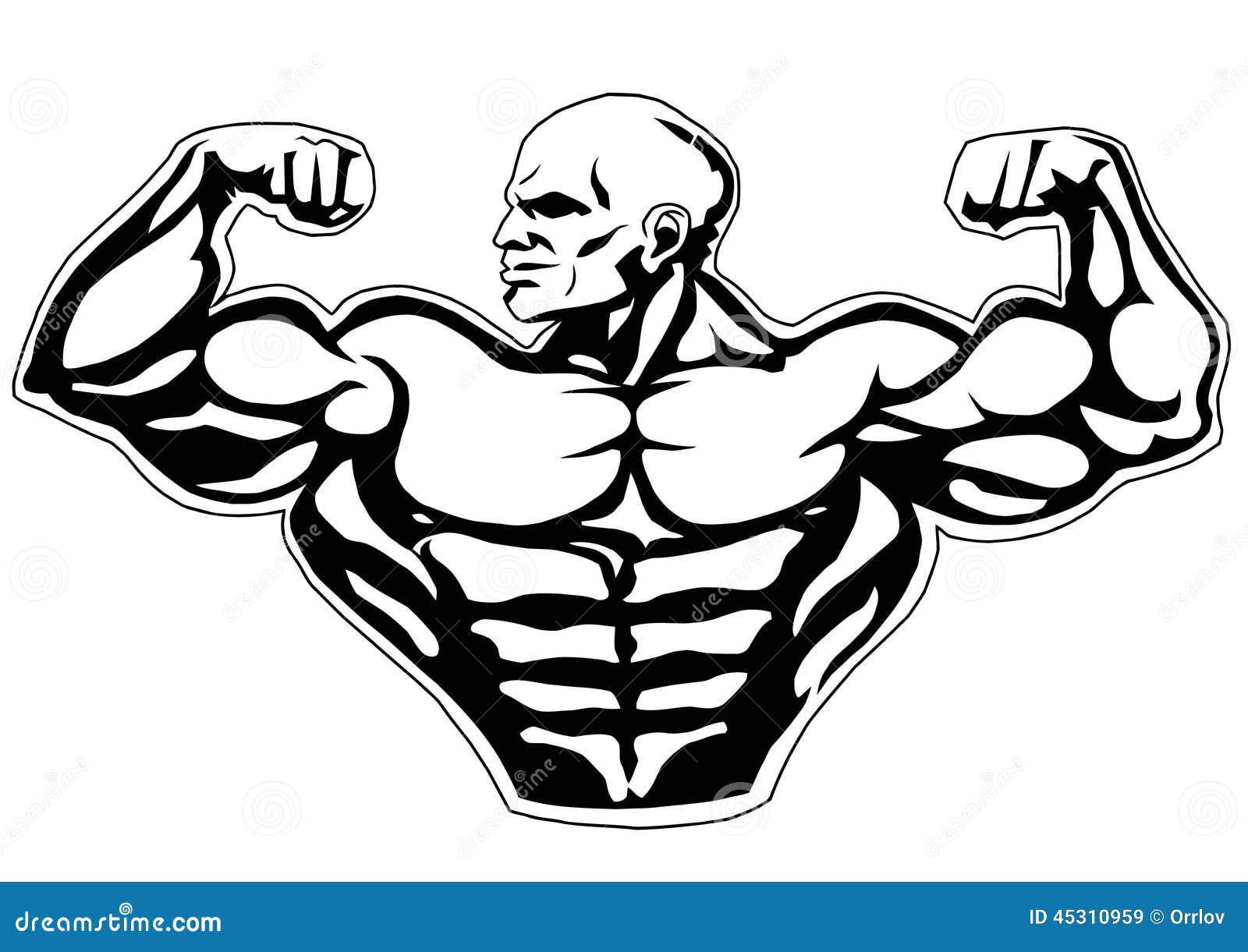 Big Biceps Stock Vector Image 45310959