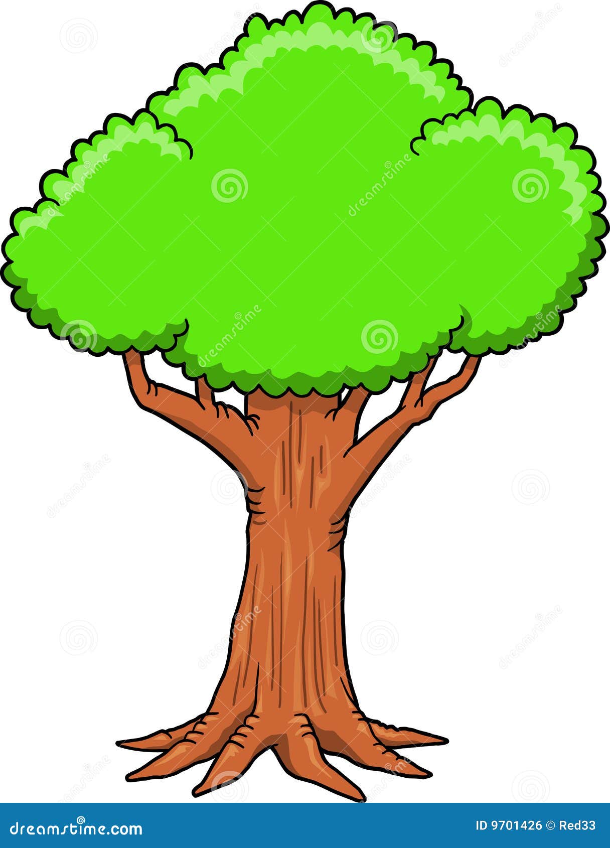 Big Tree Vector Illustration Royalty Free Stock Image - Image: 9701426