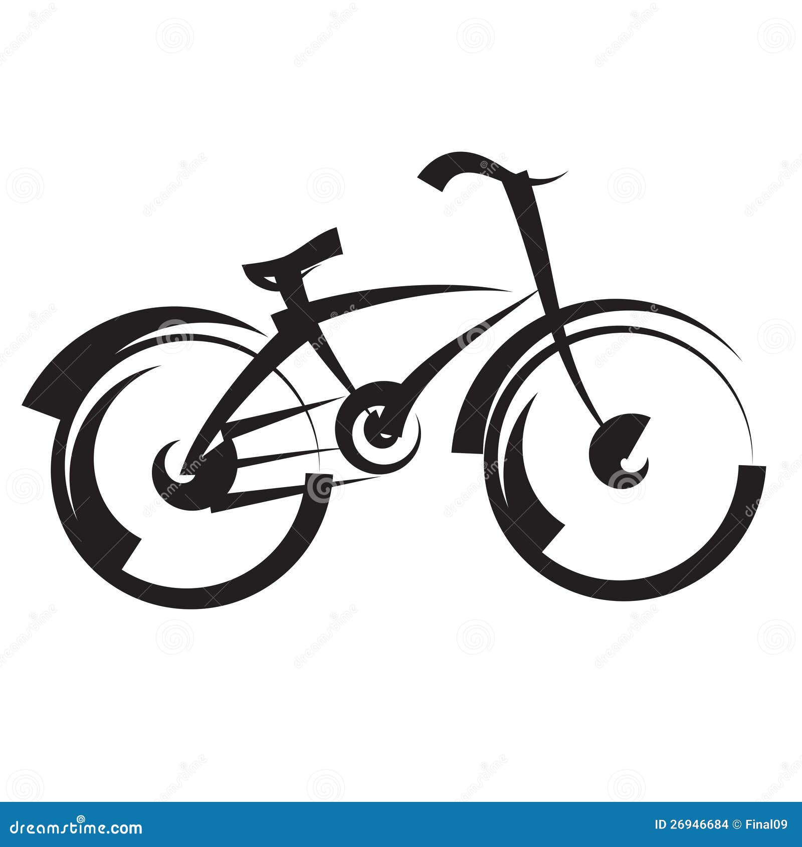 bicycle clipart black and white - photo #47