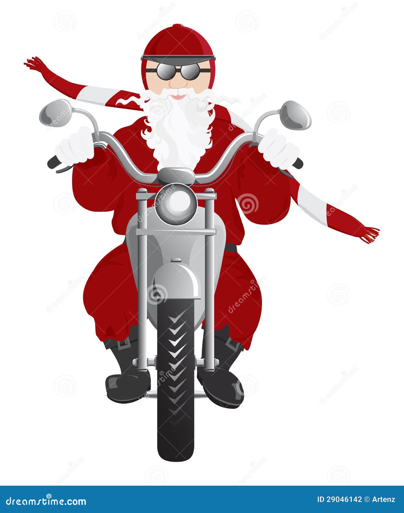 clipart santa on motorcycle - photo #14
