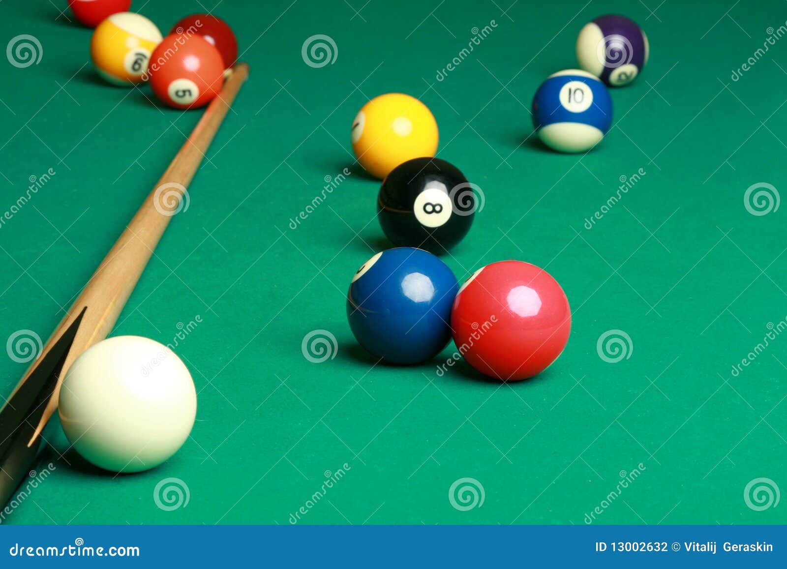 Billiard Table With A Couple Of Balls Stock Photography  Image 