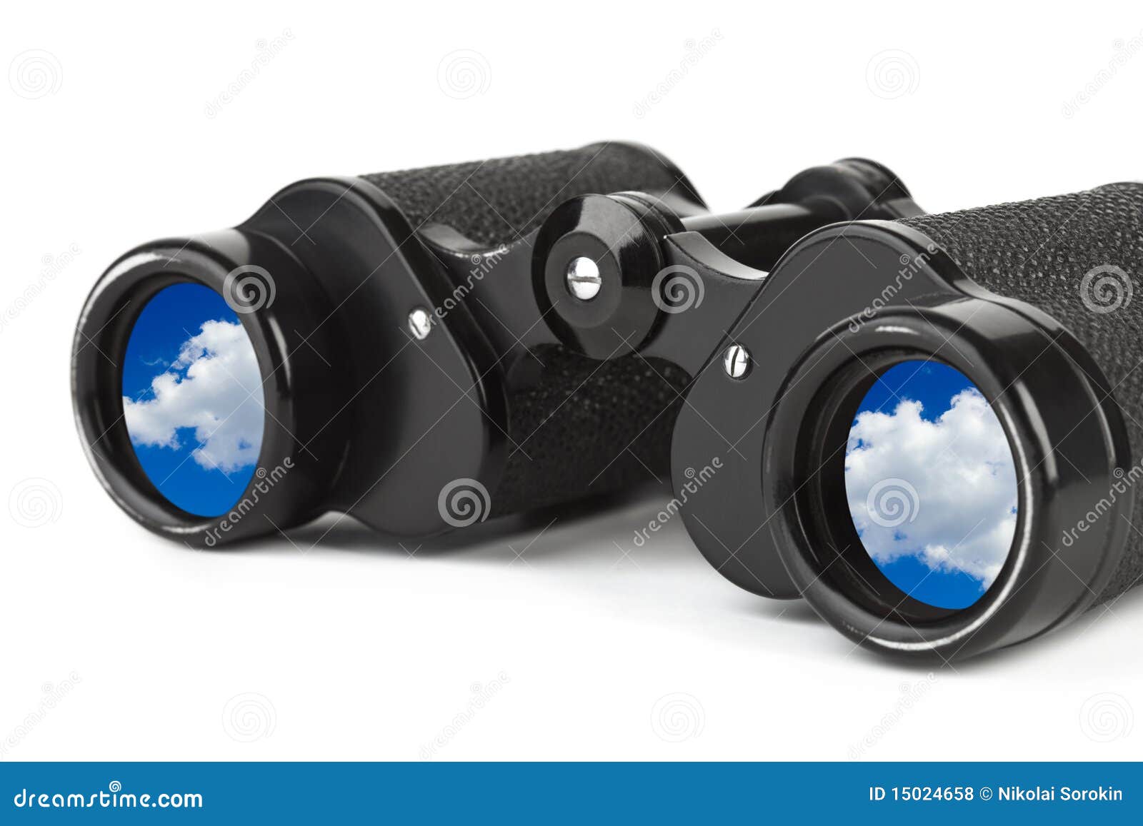 Binoculars And Reflection Of Sky Royalty Free Stock Photos Image