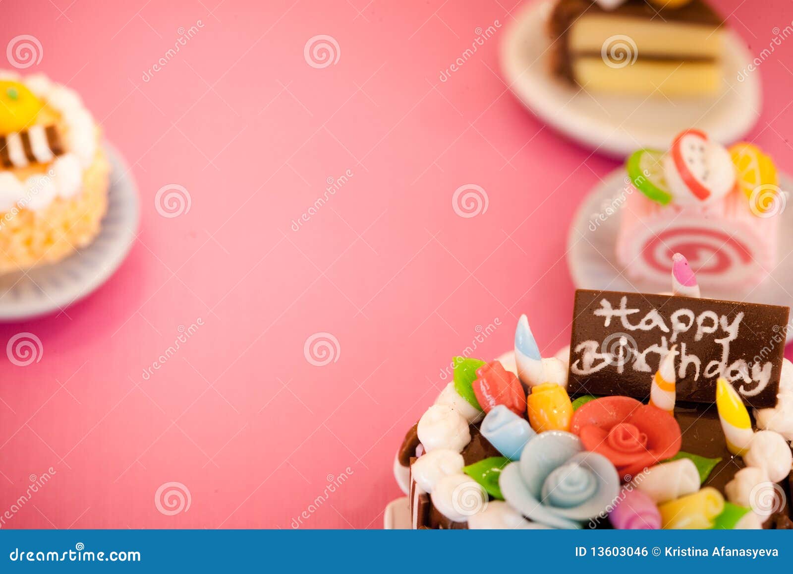Birthday Cakes Background Royalty Free Stock Image - Image: 13603046