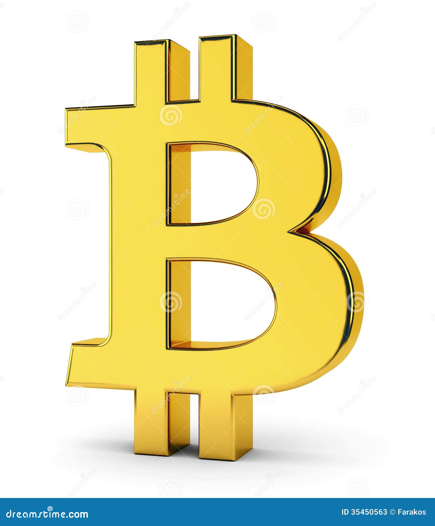 Bitcoin Golden Symbol Stock Photos - Image: 35450563